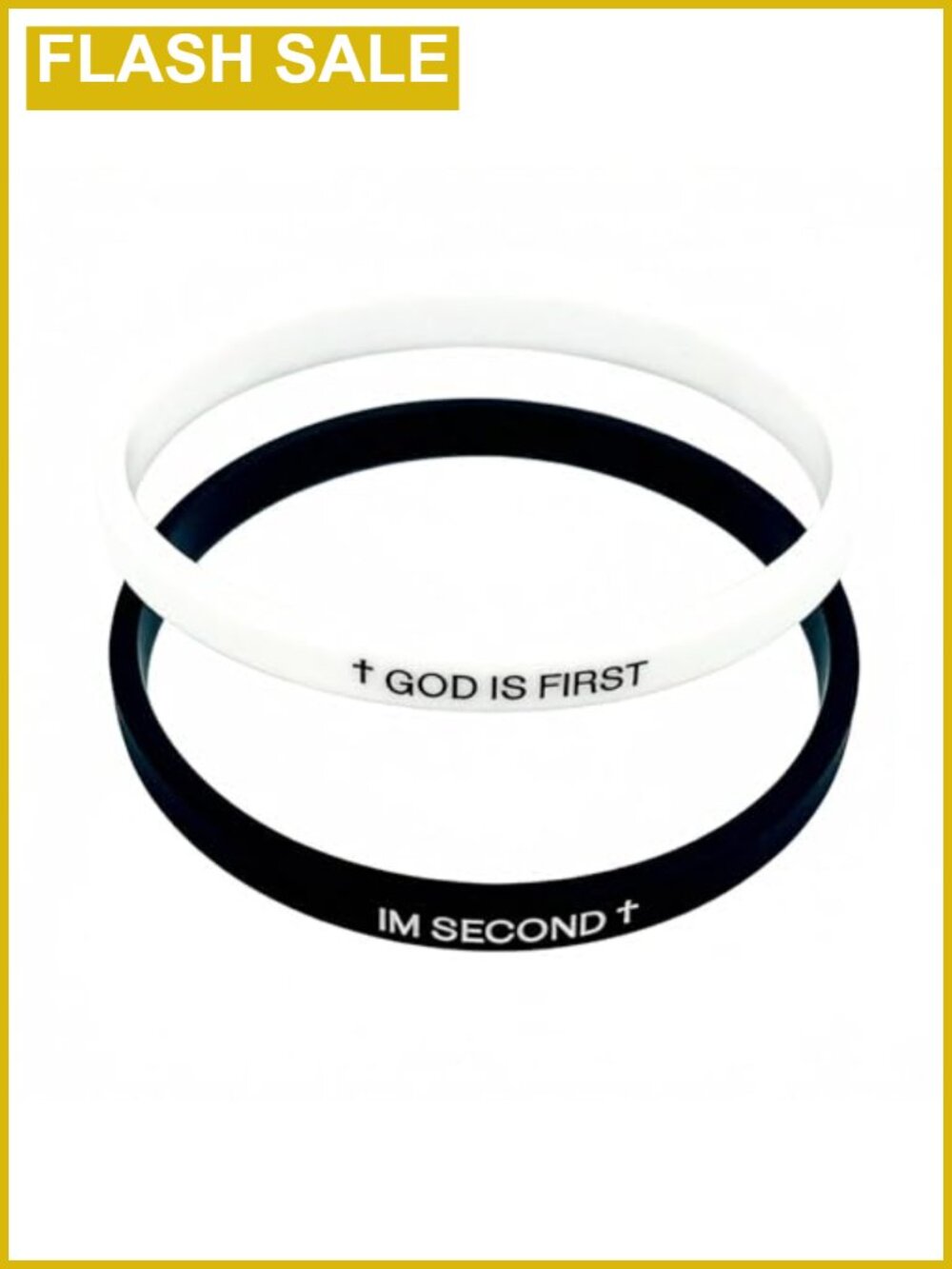 Christian Bible Verse Rubber Bracelet God Is First Unisex Wristband